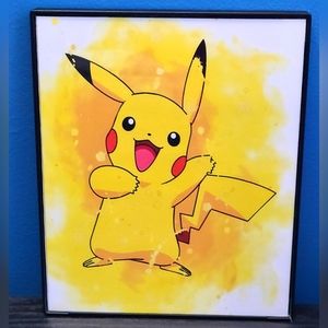 Pokemon Pikachu Framed Canvas Wall Art
